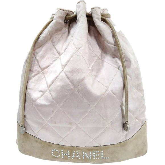 406460AG Chanel Backpack Bag Pink Suede Leather - Picture 1 of 9